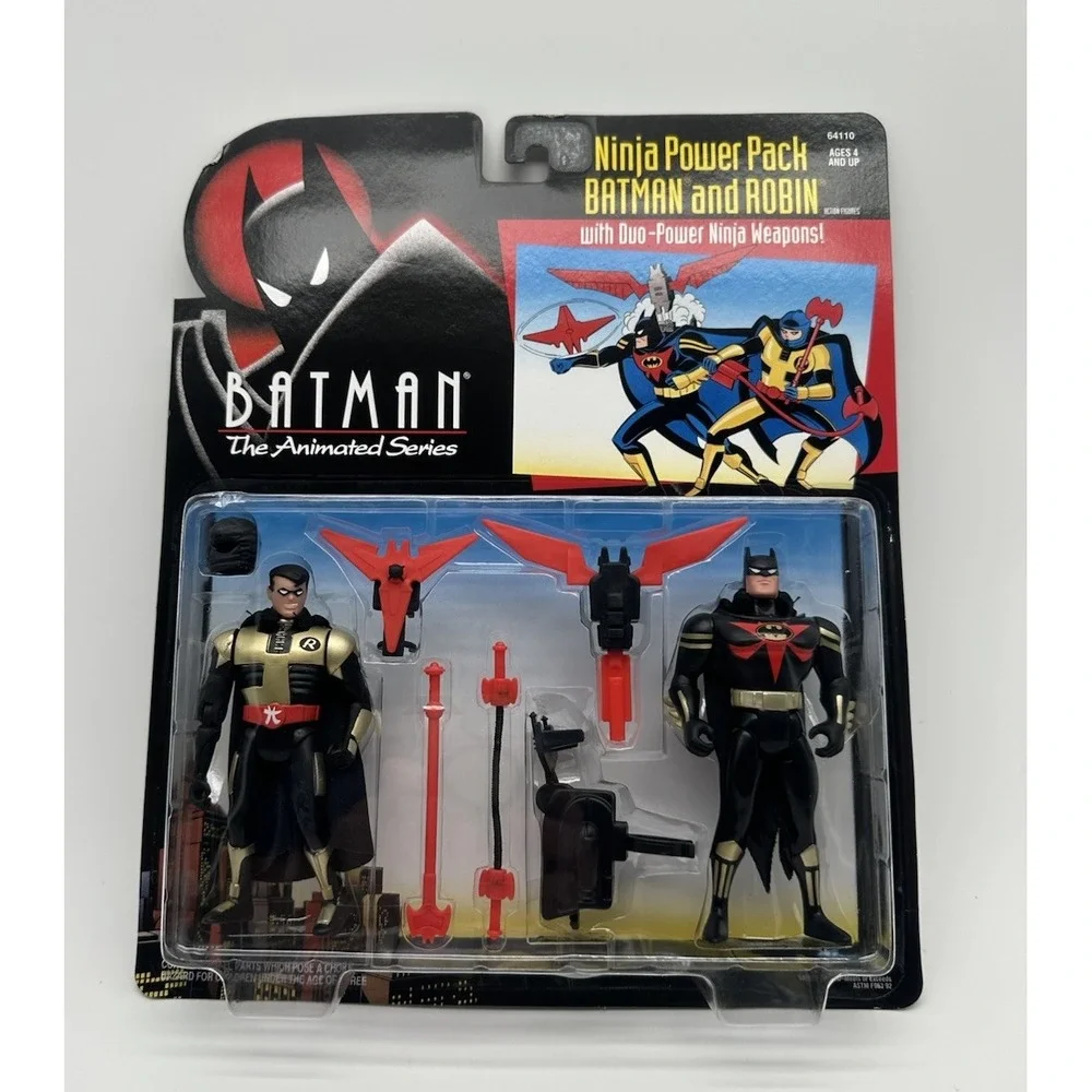 1994 KENNER BATMAN ANIMATED SERIES NINJA POWER PACK BATMAN ROBIN FIGURES NEW